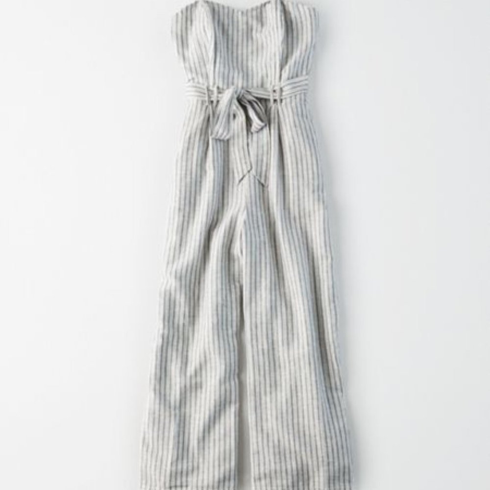 AE Striped Tapered Jumpsuit NWT